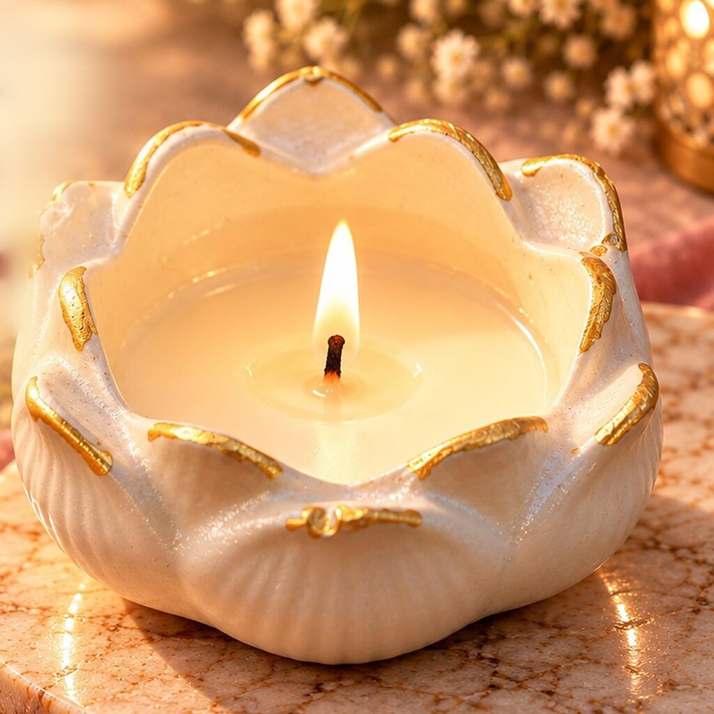 Golden Lotus Glow candle